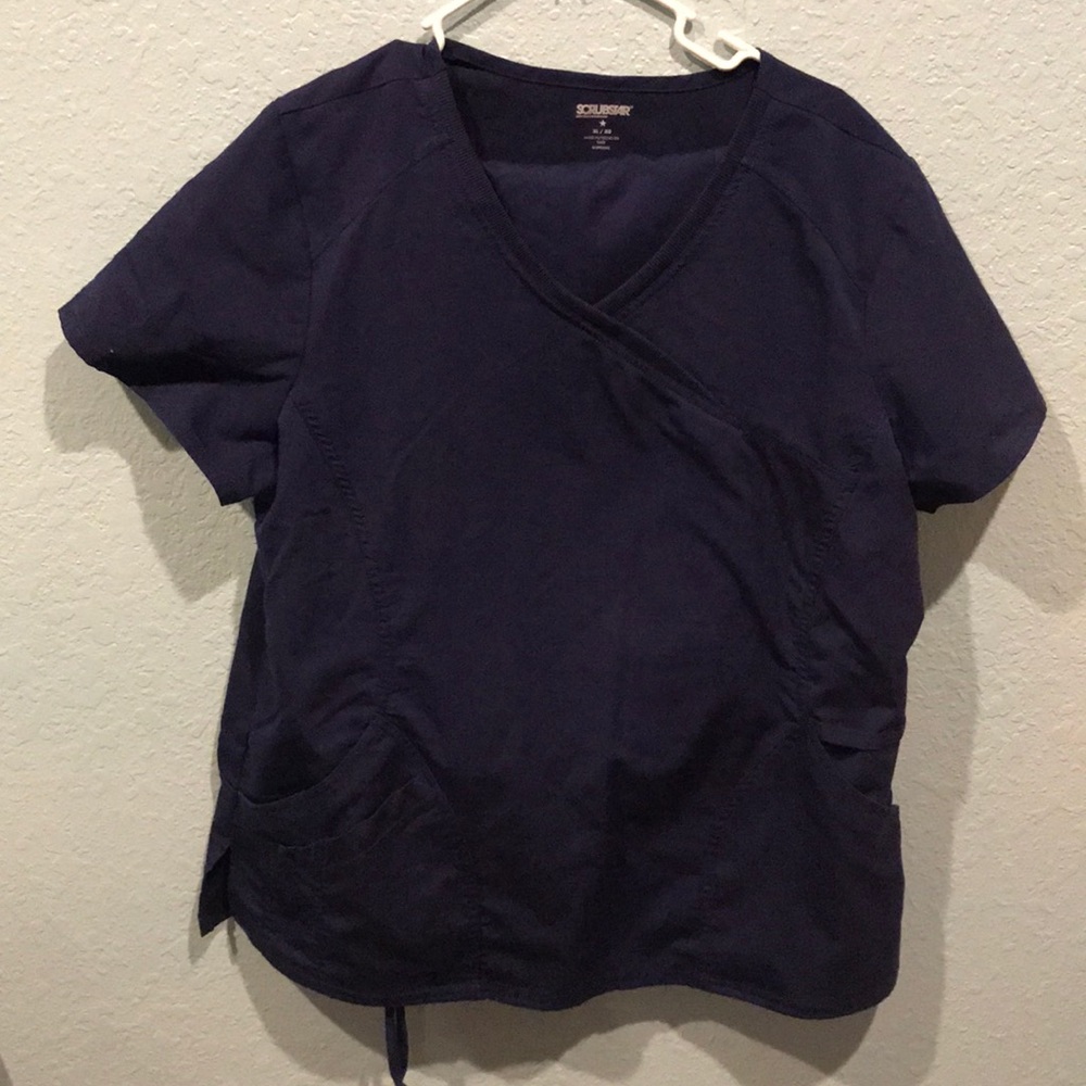 Scrub star dark blue set top and bottom